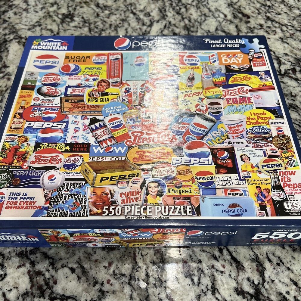 White Mountain Pepsi Jigsaw‎ Puzzle 550 Pieces #1432 Made USA